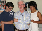 O professor Carolino Monteiro, sempre presente na sua escola!