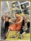 Human Cargo, Paula Rego, pormenor de tríptico